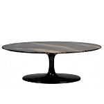 Стол журнальный овальный с столешницей из искусственного мрамора Alonso Gloss варинант исполнения - 1 | Loft Concept в Сочи