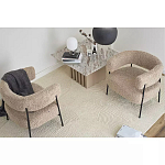 Кресло полукруглое мягкое с буклированной обивкой Armchair with Boucle Upholstery варинант исполнения - 5 | Loft Concept в Сочи