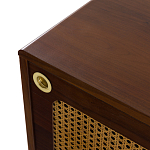 ТВ-тумба из ореха с плетеным декором Eland Wooden Wicker TV Stand варинант исполнения - 6 | Loft Concept в Сочи