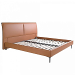 Кровать двуспальная коричневая из экокожи Modern Look варинант исполнения - 2 | Loft Concept в Сочи