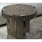 Столик журнальный круглый с полосатым узором Zebroids варинант исполнения - 4 | Loft Concept в Сочи