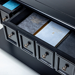 Черная консоль с выдвижными ящиками Monica варинант исполнения - 2 | Loft Concept в Сочи