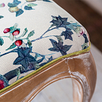 Банкетка из массива бука с цветочным принтом Beige Chinoiserie Garden Banquette варинант исполнения - 3 | Loft Concept в Сочи