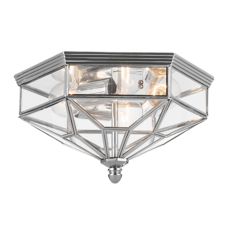 Потолочный светильник Zeil E27X3 Хром Бронза Прозрачный в Сочи | Loft Concept 