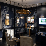 Обои ручная роспись в стиле Арт-деко Symphony Colourway SC-104 on Kyanite silk dupion варинант исполнения - 2 | Loft Concept в Сочи