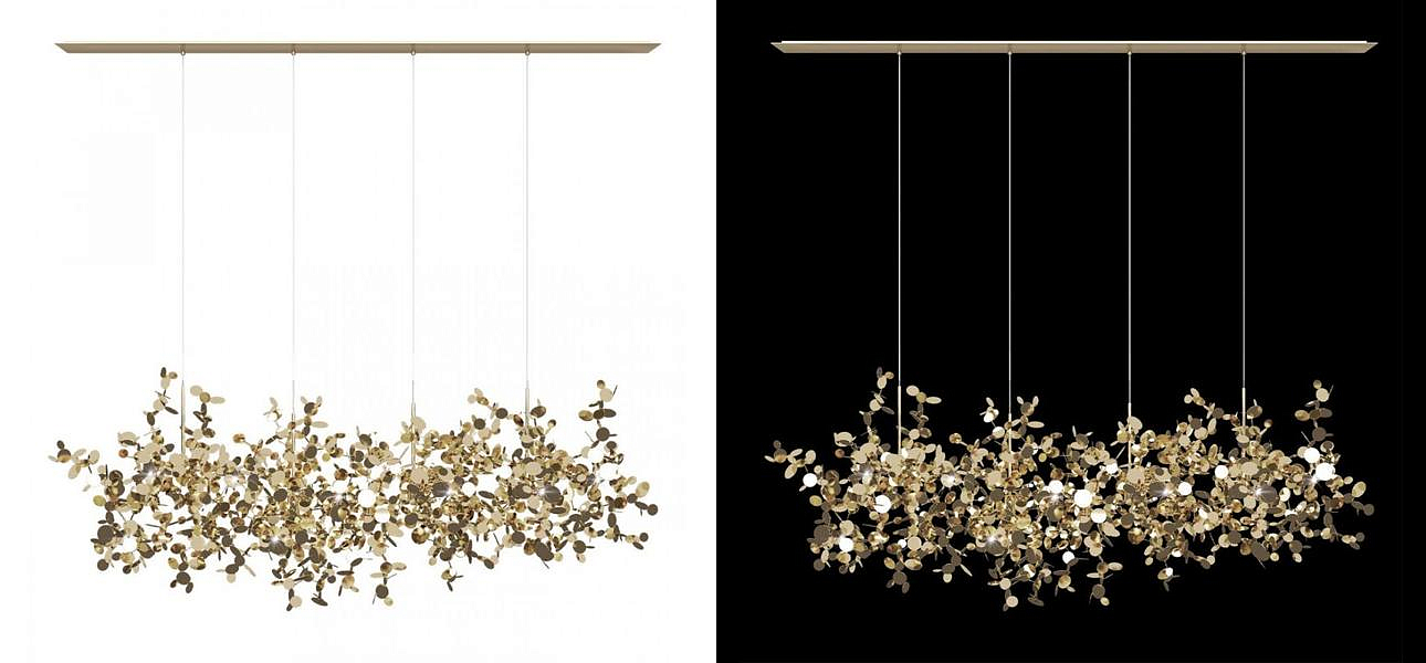 Люстра Terzani Argent Suspension Linear Gold длина 120 см Люстра Terzani Argent Suspension Linear Gold длина 120 см - Loft-Concept в Сочи