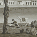 Обои ручная роспись Monuments of Paris Eau Forte on scenic paper варинант исполнения - 2 | Loft Concept в Сочи