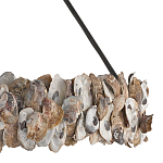 Люстра круглая с абажуром из устричных раковин Sea Ravens варинант исполнения - 1 | Loft Concept в Сочи