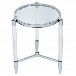 Приставной столик со стеклянной столешницей Deimos варинант исполнения - 1 | Loft Concept в Сочи