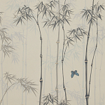 Обои ручная роспись Distant Bamboo Special Colourway on white dyed paper варинант исполнения - 1 | Loft Concept в Сочи