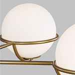 Люстра с 5-ю белыми шарообразными плафонами в сферические каркасах Feiss варинант исполнения - 4 | Loft Concept в Сочи