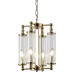 Люстра 4-мя прозрачными цилиндрическими плафонами Jeanette варинант исполнения - 1 | Loft Concept в Сочи