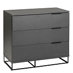 Комод цвета графит с 3-мя ящиками Strict Lines  варинант исполнения - 1 | Loft Concept в Сочи