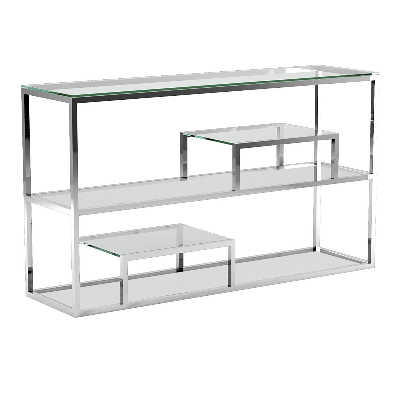 Консоль Step Console Silver Серебряный Прозрачный (Transparent) в Сочи | Loft Concept 