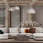 Подвесной светильник в форме купола белого цвета с ажурной бахромой Tactile Line варинант исполнения - 12 | Loft Concept в Сочи