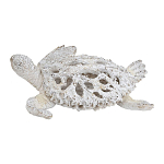 Статуэтка черепаха с ажурным панцирем и детализированной текстурой в белом цвете Marine Accessories варинант исполнения - 1 | Loft Concept в Сочи