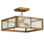 Потолочный светильник квадратный из толстого литого стекла Cast Glass варинант исполнения - 1 | Loft Concept в Сочи