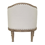 Кресло низкое с мягкой обивкой из льна на 4-х деревянных ножках Emile Armchair beige варинант исполнения - 2 | Loft Concept в Сочи