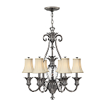 Люстра с 7-ю кремовыми текстильными абажурами Hinkley варинант исполнения - 2 | Loft Concept в Сочи
