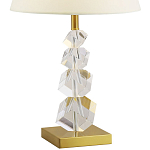 Настольная лампа с абажуром и основанием из хрусталя Neri Crystal Cubes Brass Table Lamp варинант исполнения - 2 | Loft Concept в Сочи