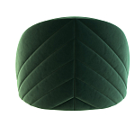 Барный стул со спинкой и металлической подставкой на 4-х деревянных ножках Зеленый Велюр Vendramin Chair варинант исполнения - 3 | Loft Concept в Сочи