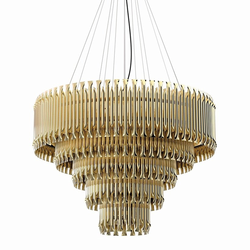 Люстра MATHENY CHANDELIER 5 SUSPENSION by DELIGHTFULL Gold Глянцевое золото матовое золото Люстра MATHENY CHANDELIER 5 SUSPENSION by DELIGHTFULL Gold Глянцевое золото матовое золото в Сочи | Loft Concept