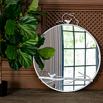 Зеркало настенное в раме белого цвета с декором птица на ветке Mirror Portal варинант исполнения - 2 | Loft Concept в Сочи