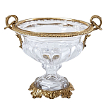 Чаша из прозрачного стекла с бронзовой подставкой и ручками Eden Garden варинант исполнения - 1 | Loft Concept в Сочи
