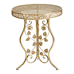 Столик приставной золотистый с орнаментом на столешнице Tanzania варинант исполнения - 1 | Loft Concept в Сочи