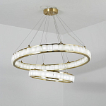 Люстра с 2-мя кольцами из натурального камня с регулируемыми плафонами Durability of Stone варинант исполнения - 4 | Loft Concept в Сочи