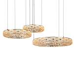 Люстра из 3-х колец с текстурной огранкой Reflection of Reality варинант исполнения - 2 | Loft Concept в Сочи