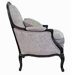 Кресло Ava Classical Armchair black and grey velour варинант исполнения - 1 | Loft Concept в Сочи