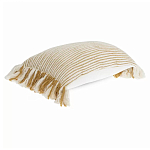 Чехол на подушку горчичного цвета с бахромой и объемным узором Ethnic mix варинант исполнения - 1 | Loft Concept в Сочи