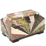 Шкатулка из натурального камня змеевик Stone Casket варинант исполнения - 2 | Loft Concept в Сочи