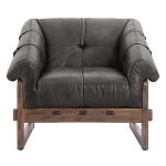 Кресло Duncan винтажная черная кожа варинант исполнения - 1 | Loft Concept в Сочи