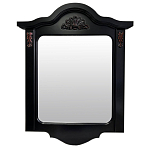 Зеркало черное настенное прямоугольное в стиле прованс Black Provence варинант исполнения - 1 | Loft Concept в Сочи