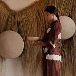 Большая дизайнерская Инсталляция из соломы RAFFIA Installation  варинант исполнения - 1 | Loft Concept в Сочи