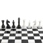 Шахматы классические с белой доской из натурального камня Мрамор Decorative Thematic Chess варинант исполнения - 4 | Loft Concept в Сочи