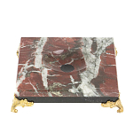 Подставка под шар квадратная из натурального камня Креноид на ножках Natural Stone Sphere Stands варинант исполнения - 1 | Loft Concept в Сочи