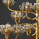 Люстра золотая в виде растения Golden Flower Glade варинант исполнения - 5 | Loft Concept в Сочи