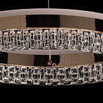 Люстра в виде кольца золотого цвета с прозрачными вставками Radiant Rail варинант исполнения - 8 | Loft Concept в Сочи