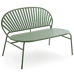 Зелёная скамья из стали Goodwin Metal Bench Green варинант исполнения - 1 | Loft Concept в Сочи
