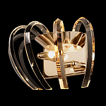 Бра золотого цвета с изогнутыми хрустальными элементами Radiant Ribbons варинант исполнения - 3 | Loft Concept в Сочи