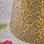 Журнальный столик с конусообразной основой и текстурной поверхностью золотого цвет Ethnic Metal варинант исполнения - 4 | Loft Concept в Сочи