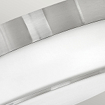 Потолочный светильник для ванных комнат цвета никель с плафоном из опалового стекла и декоративными держателями Hinkley варинант исполнения - 3 | Loft Concept в Сочи