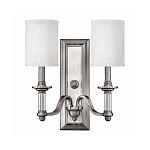 Бра с 2-мя белыми текстильными абажурами Hinkley варинант исполнения - 1 | Loft Concept в Сочи