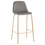 Барный стул на золотистых ножках VENDRAMIN Grey варинант исполнения - 1 | Loft Concept в Сочи