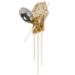 Бра с 2-мя плафонами из стекла и металла и вертикальными подвесками Gilded Mirage  варинант исполнения - 5 | Loft Concept в Сочи