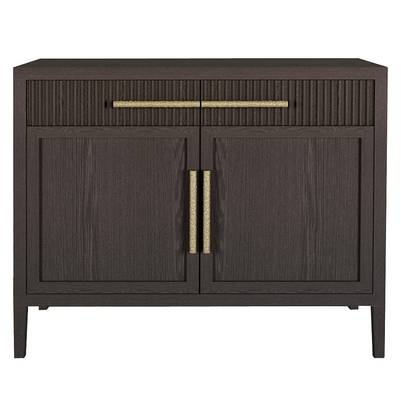 Буфет Primo с двумя ящиками и двумя фасадами шпон орех Темный дуб Золотой в Сочи | Loft Concept 