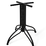 Стол обеденный с круглой столешницей из керамики на четырех черных ножках Sand Ceramics варинант исполнения - 5 | Loft Concept в Сочи